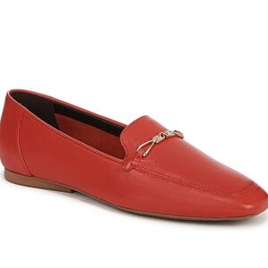 Naturalizer Cecilia Pepperred Red Leather Loafer with Gold Accent